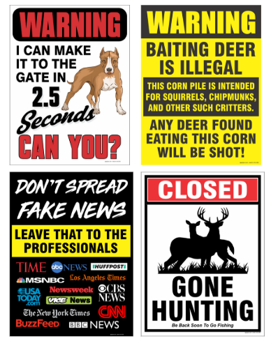 NOVELTY SIGNS