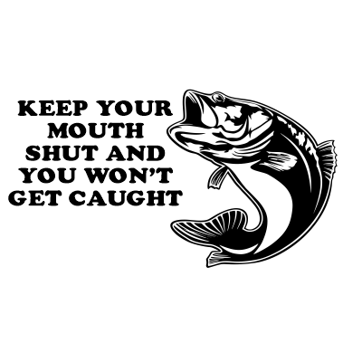 Bass - Keep Your Mouth Shut Decal