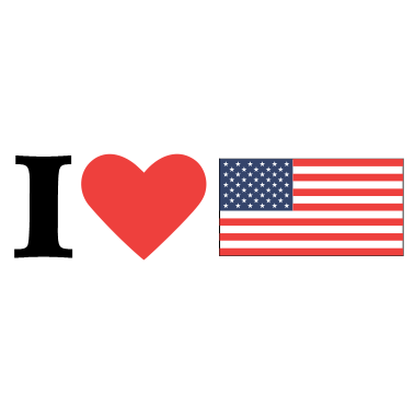 I Love America Decal