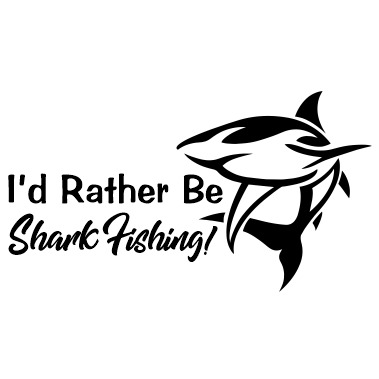 Shark - I'd Rather Be Shark Fishing Decal