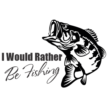 Bass - I Would Rather Be Fishing Decal