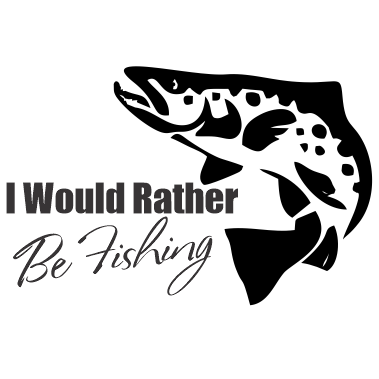 Salmon - I Would Rather Be Fishing Decal
