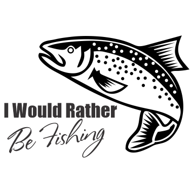 Trout - I Would Rather Be Fishing Decal