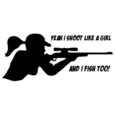 Shoot Like A Girl Decal