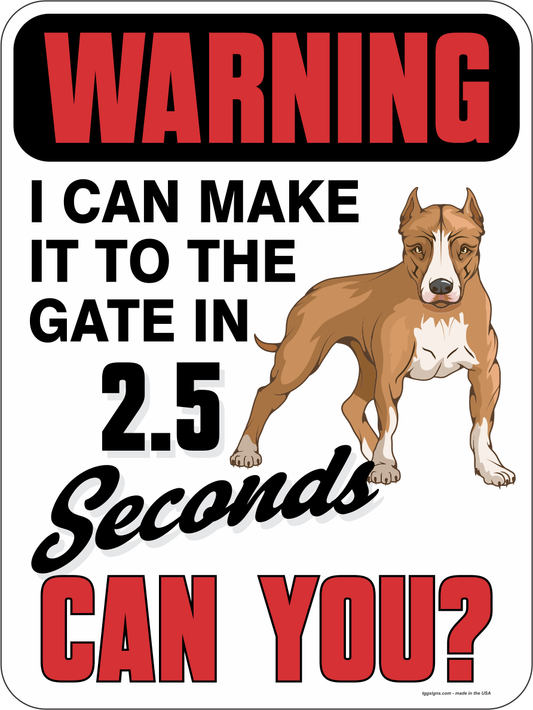 Warning Pitbull Sign