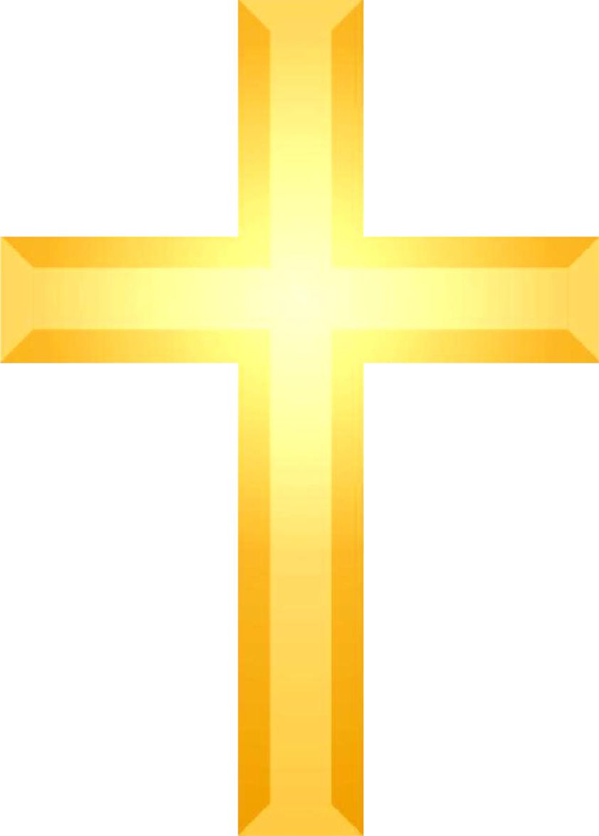 Gold Cross Decal