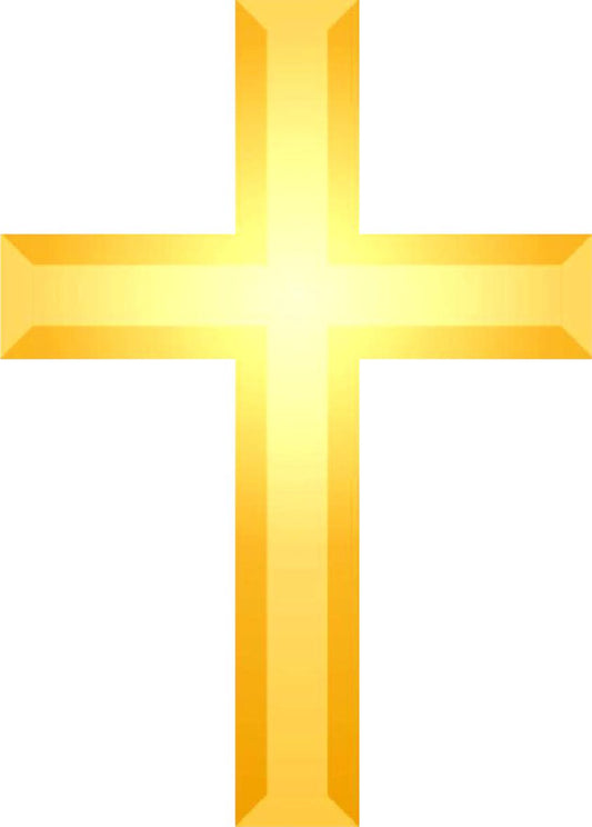 Gold Cross Decal