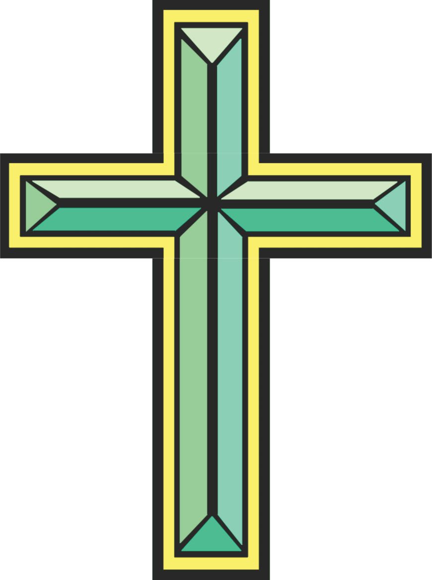 Blue Green Cross Decal